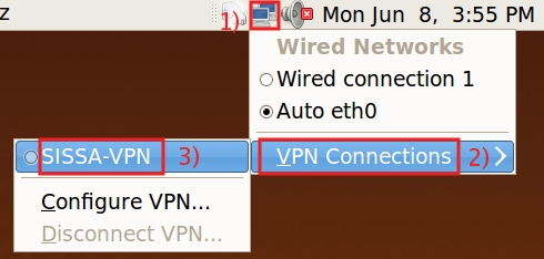 Activate the VPN session....