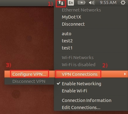 Click on Network then click on VPN Connections and then Configure VPN...