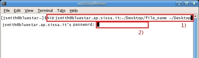 scp your-sissa-username@name-of-your-workstation:file_destination_address/file_name file_location_ address/file_name.