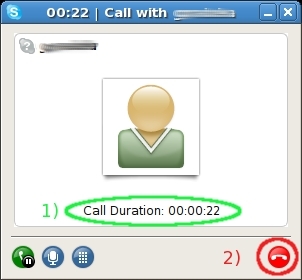 To quit your call, you can click on the red phone icon too.