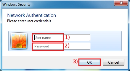 Insert your SISSA username and password, then click OK ...