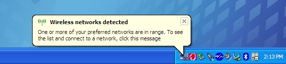 Click on the Wireless Network icon...