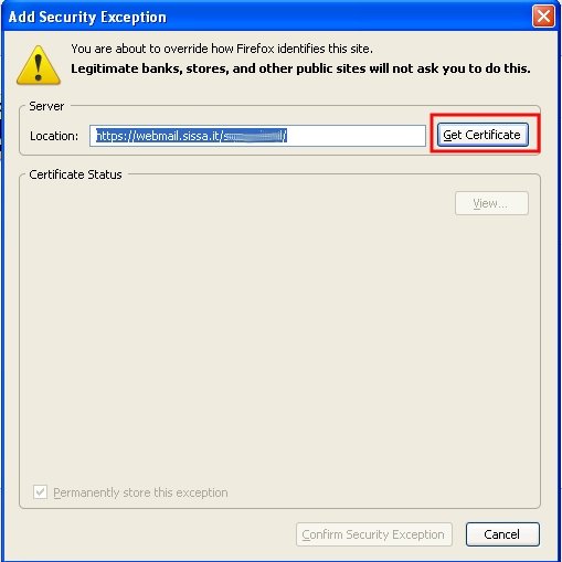 Click on Get Certificate ...