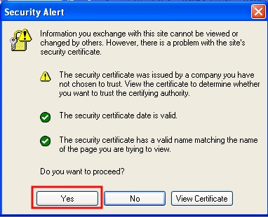 Certificate messages when acces to the e-mail