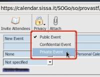 Please note: "Public Event is the default option.