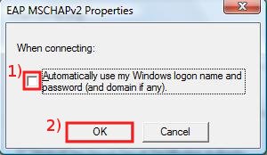 Remove the check in Automatically use my Windows logon name and password, then click on OK some times...