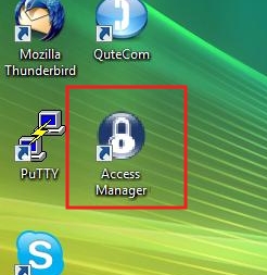 Double click on the Access Manager icon...