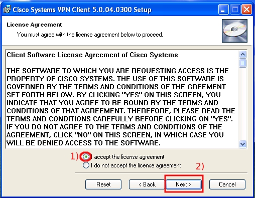Accept the license agreement then click on Next ...