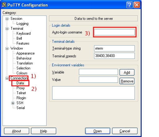 Fill in carefully the Data subcategory....