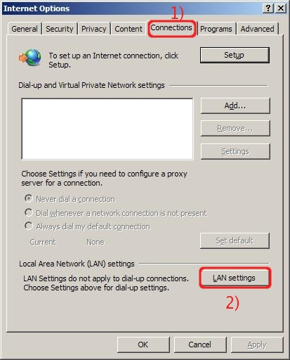 Select LAN Settings...
