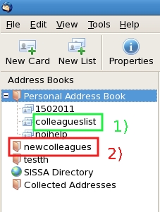 Select the address book name with the e-mail contacts you need ... 