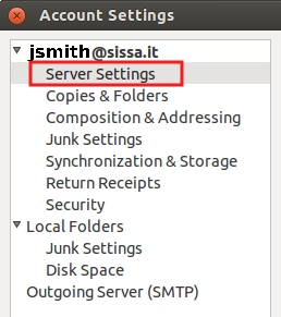 to access on "Server settings" window/section ...