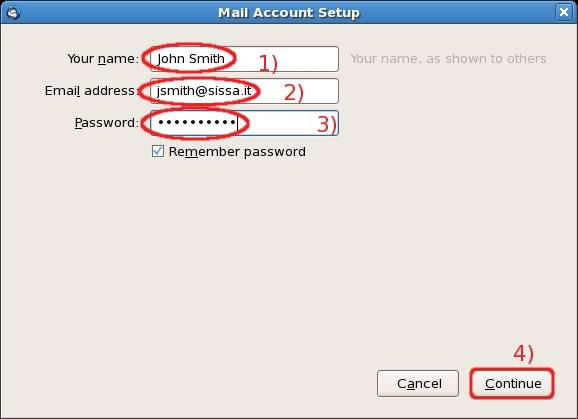Fill in carefully the e-mail address & password fields ...