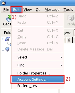 Click on the Edit menu, then click on Account Settings ...
