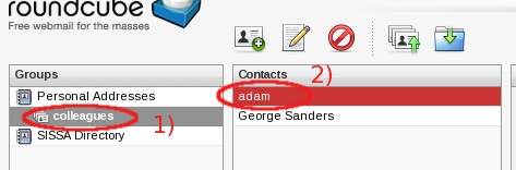 Select the group and then the contact ...