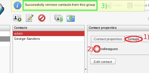 Select Groups tab, then remove the check in the contact group name box...